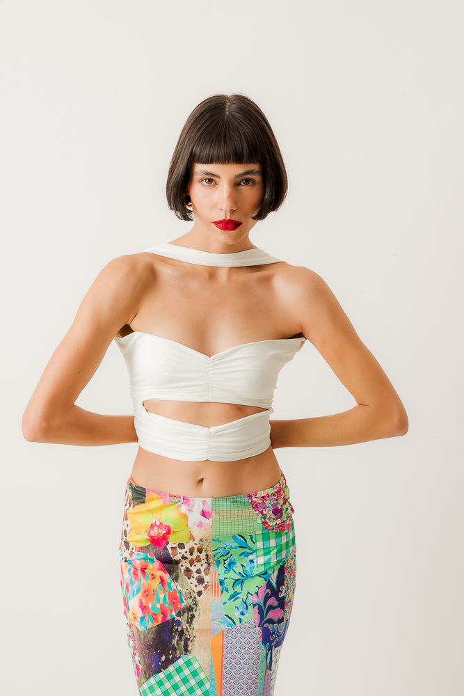 Top Cabeza del toro blanc