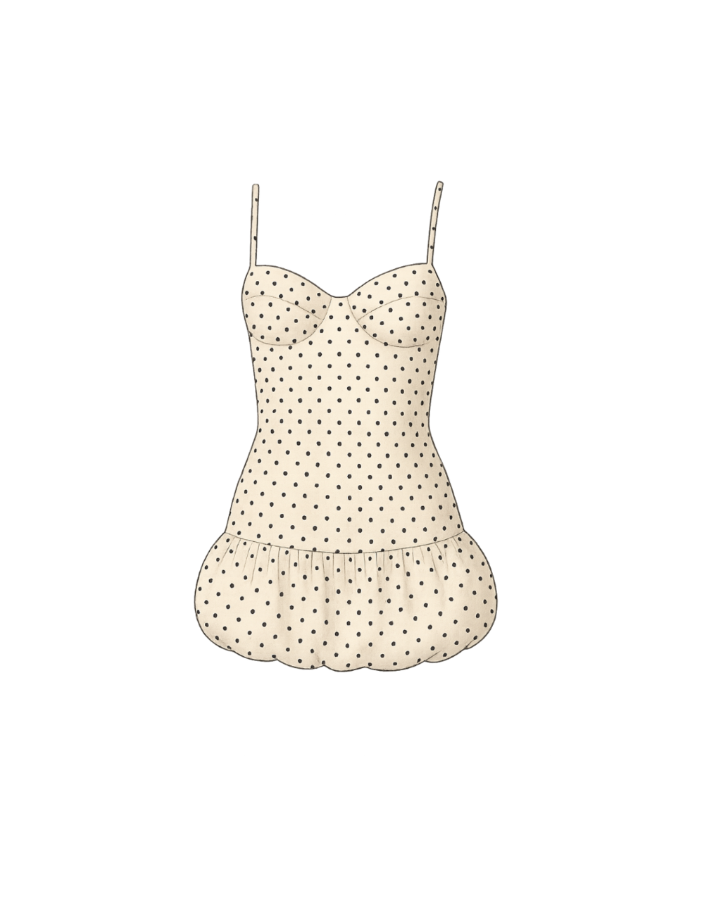 Vestido Self love Poá