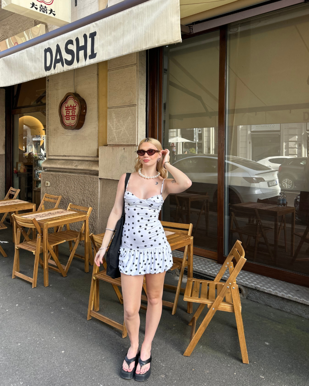 Vestido Self love Poá