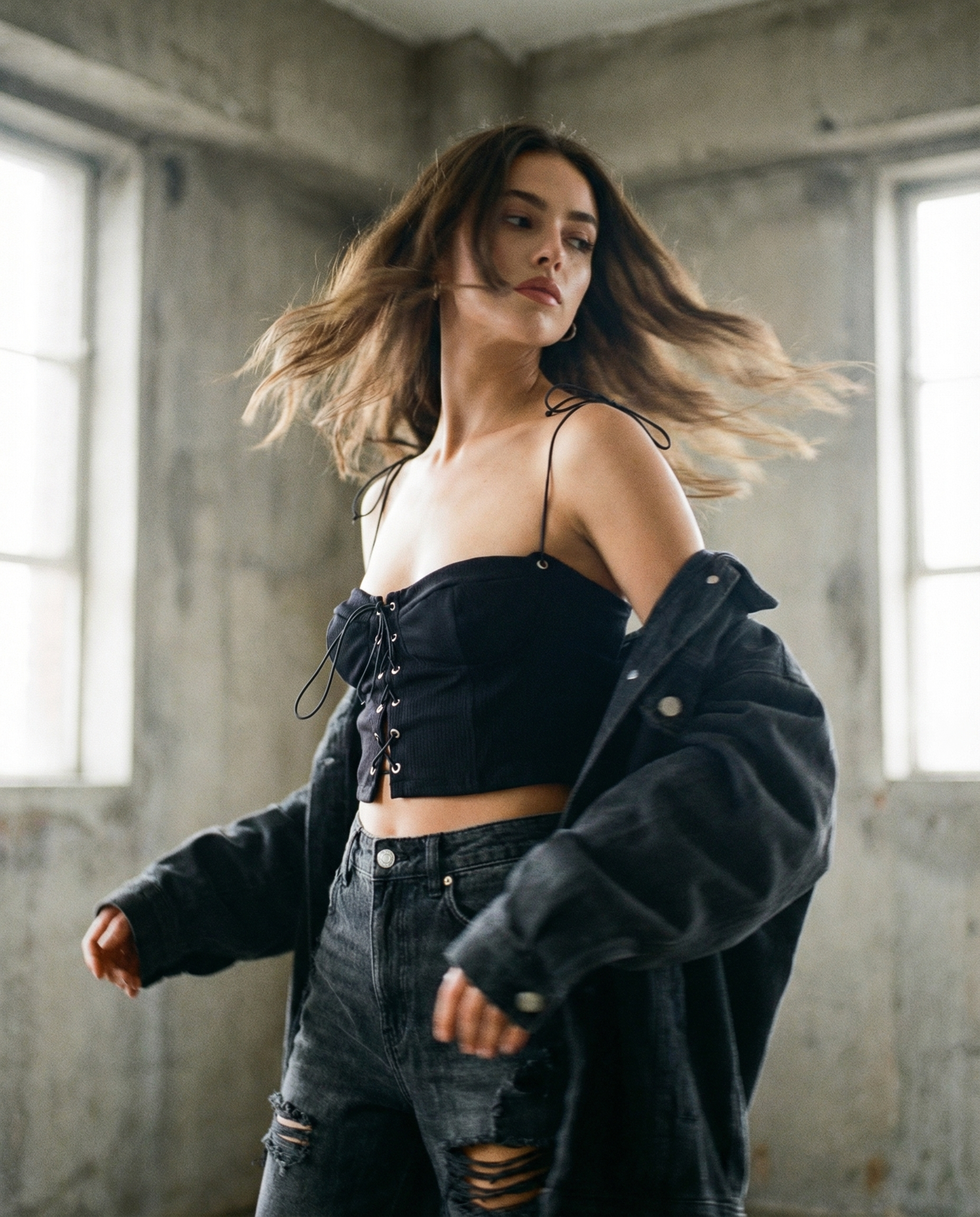 Corset Jolie preto canelado