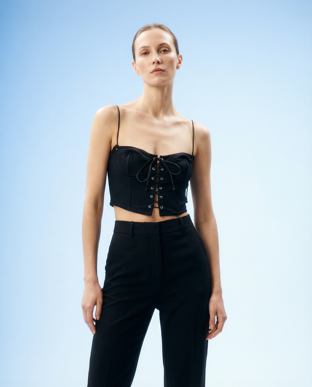 Corset Jolie preto canelado